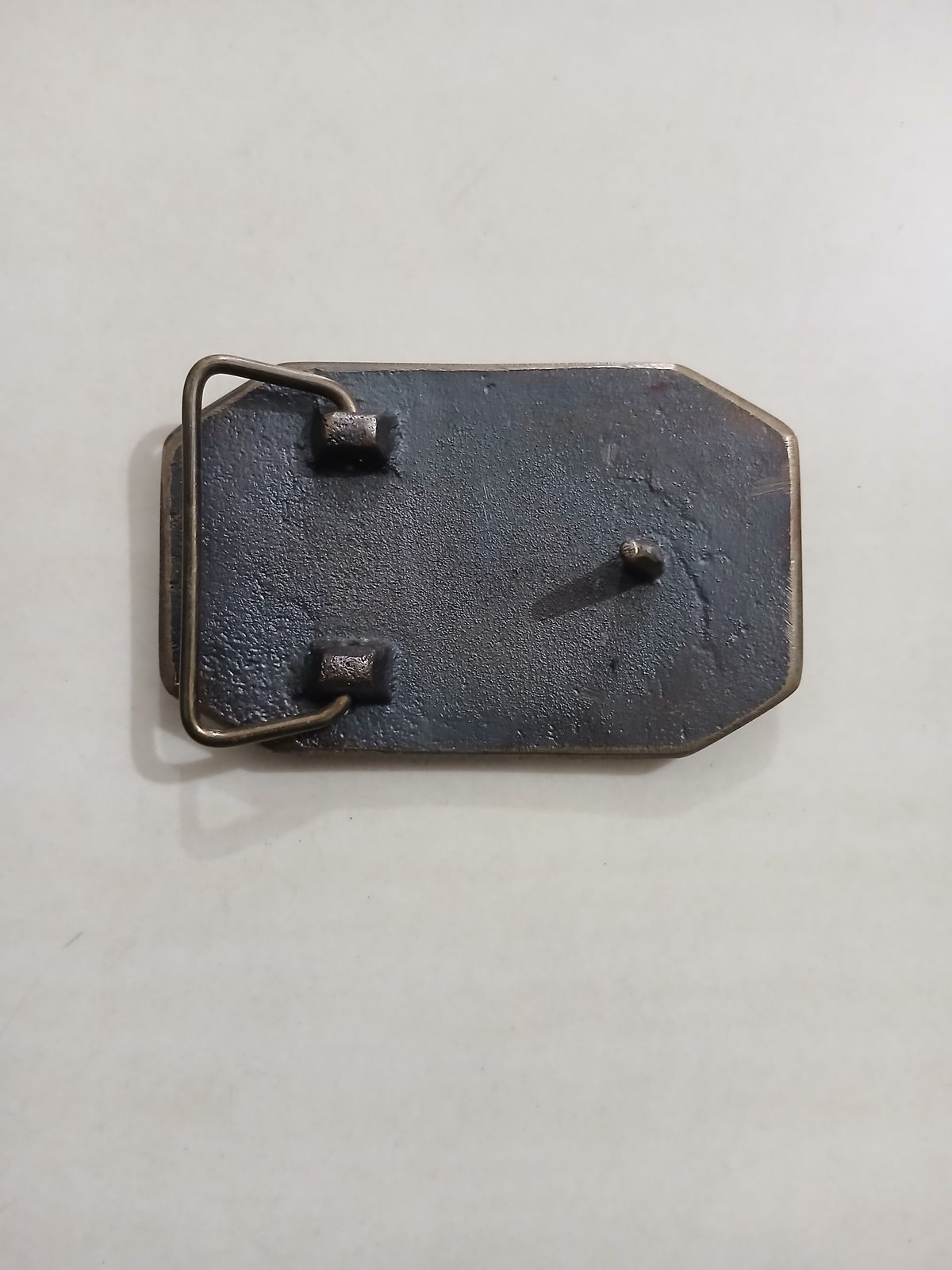 Smile-A-Milers Vintage Belt Buckle – Back view Smile-A-Milers vintage belt buckle – back view