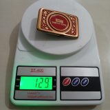 Smith Tool vintage belt buckle – on scale showing weight