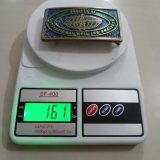 Society of Professional Well Log Analysts vintage belt buckle – on scale showing weight