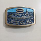 Sohio Beaufort Sea Drilling vintage belt buckle – front view