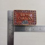 South Carolina vintage belt buckle – with ruler for size