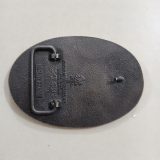 Square Dancers vintage belt buckle – back view
