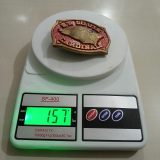 St Louis Cardinals vintage belt buckle – on scale showing weight