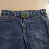 Steam Train vintage belt buckle – worn on belt with jeans