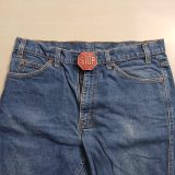 Stop Sign vintage belt buckle – worn on belt with jeans