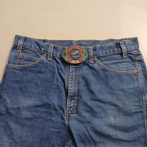 Superior Midwest Energy Terminal 1997 vintage belt buckle – worn on belt with jeans