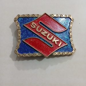 Suzuki vintage belt buckle – front view
