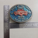 SWEPI Best of the West 1988 Road Rally vintage belt buckle – with ruler for size
