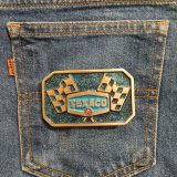 Texaco Racing Flags vintage belt buckle – on jeans back pocket