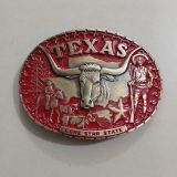 Texas Longhorn vintage belt buckle – front view