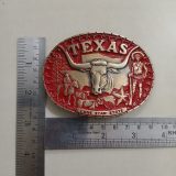 Texas Longhorn vintage belt buckle – with ruler for size