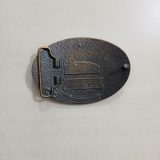 Texas Sesquicentennial 1836-1986 vintage belt buckle – back view