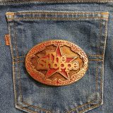 The Shoppe vintage belt buckle – on jeans back pocket