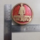 Top Gun vintage belt buckle – with ruler for size