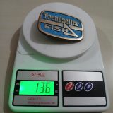 Trendsetter Fish vintage belt buckle – on scale showing weight
