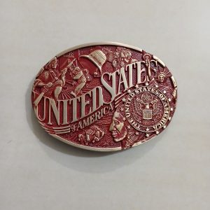 United States of America vintage belt buckle – front view