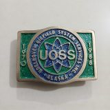 UOSS Udelhoven Oilfield Alaska vintage belt buckle – front view