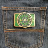 UOSS Udelhoven Oilfield Alaska vintage belt buckle – on jeans back pocket