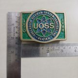 UOSS Udelhoven Oilfield Alaska vintage belt buckle – with ruler for size
