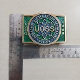 UOSS Udelhoven Oilfield Alaska vintage belt buckle – with ruler for size