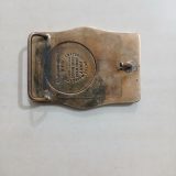 UOSS Udelhoven Oilfield Alaska vintage belt buckle – back view