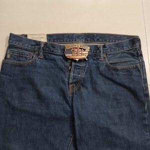 USA Flag Oil Rigs vintage belt buckle – worn on belt with jeans