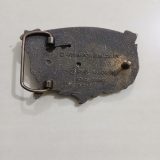 USA Flag Oil Rigs vintage belt buckle – back view