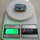 Vintage Car vintage belt buckle – on scale showing weight