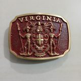 Virginia Coat of Arms vintage belt buckle – front view