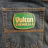 Vulcan Chemicals vintage belt buckle – on jeans back pocket