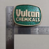 Vulcan Chemicals vintage belt buckle – with ruler for size