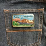 Washington Construction North Fork Toutle River vintage belt buckle – on jeans back pocket