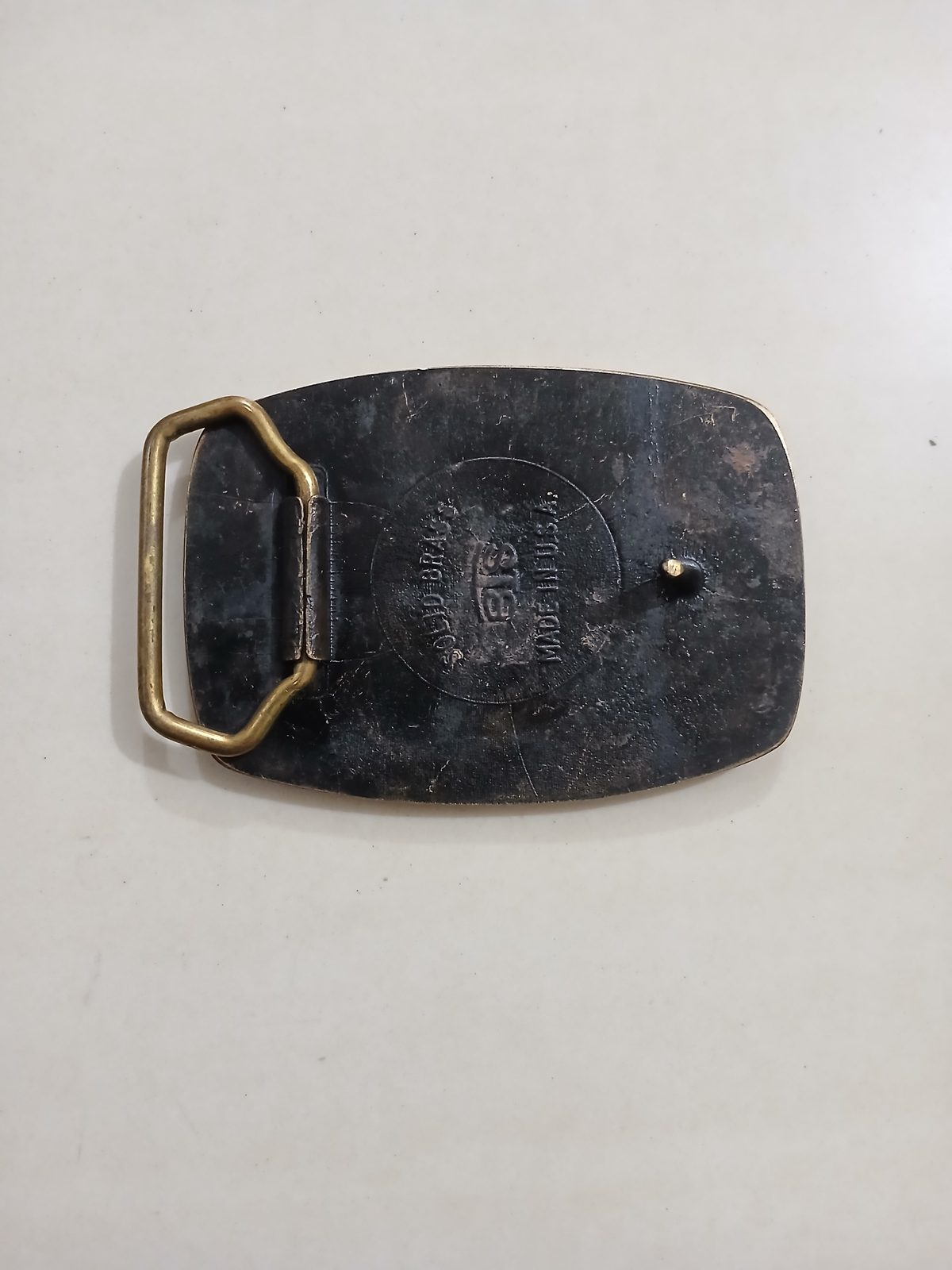 Weatherford Vintage Belt Buckle – Back view Weatherford vintage belt buckle – back view