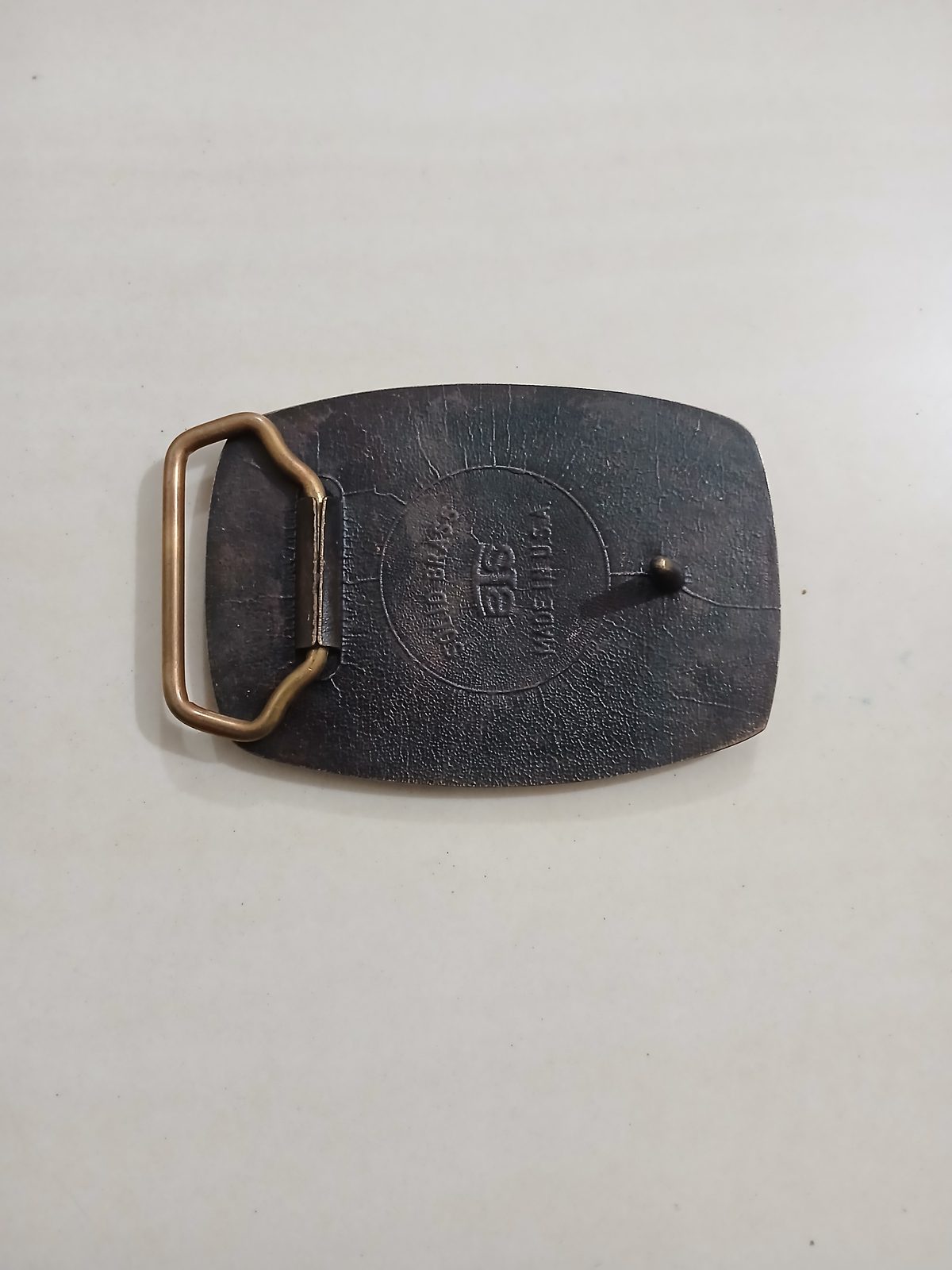 Weatherford Vintage Belt Buckle – Back view Weatherford vintage belt buckle – back view