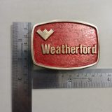 Weatherford vintage belt buckle – with ruler for size