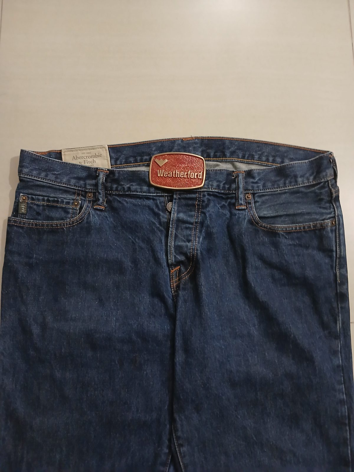 Weatherford Vintage Belt Buckle – Worn on belt with jeans Weatherford vintage belt buckle – worn on belt with jeans