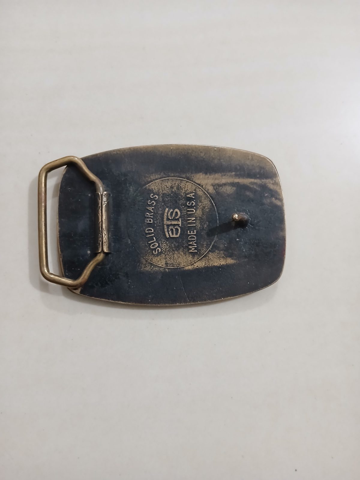 Weatherford Vintage Belt Buckle – Back view Weatherford vintage belt buckle – back view