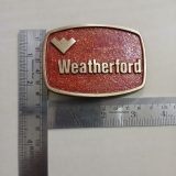 Weatherford vintage belt buckle – with ruler for size
