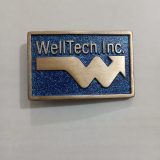 WellTech Inc vintage belt buckle – front view