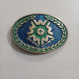 Westburne Drilling Inc vintage belt buckle – front view