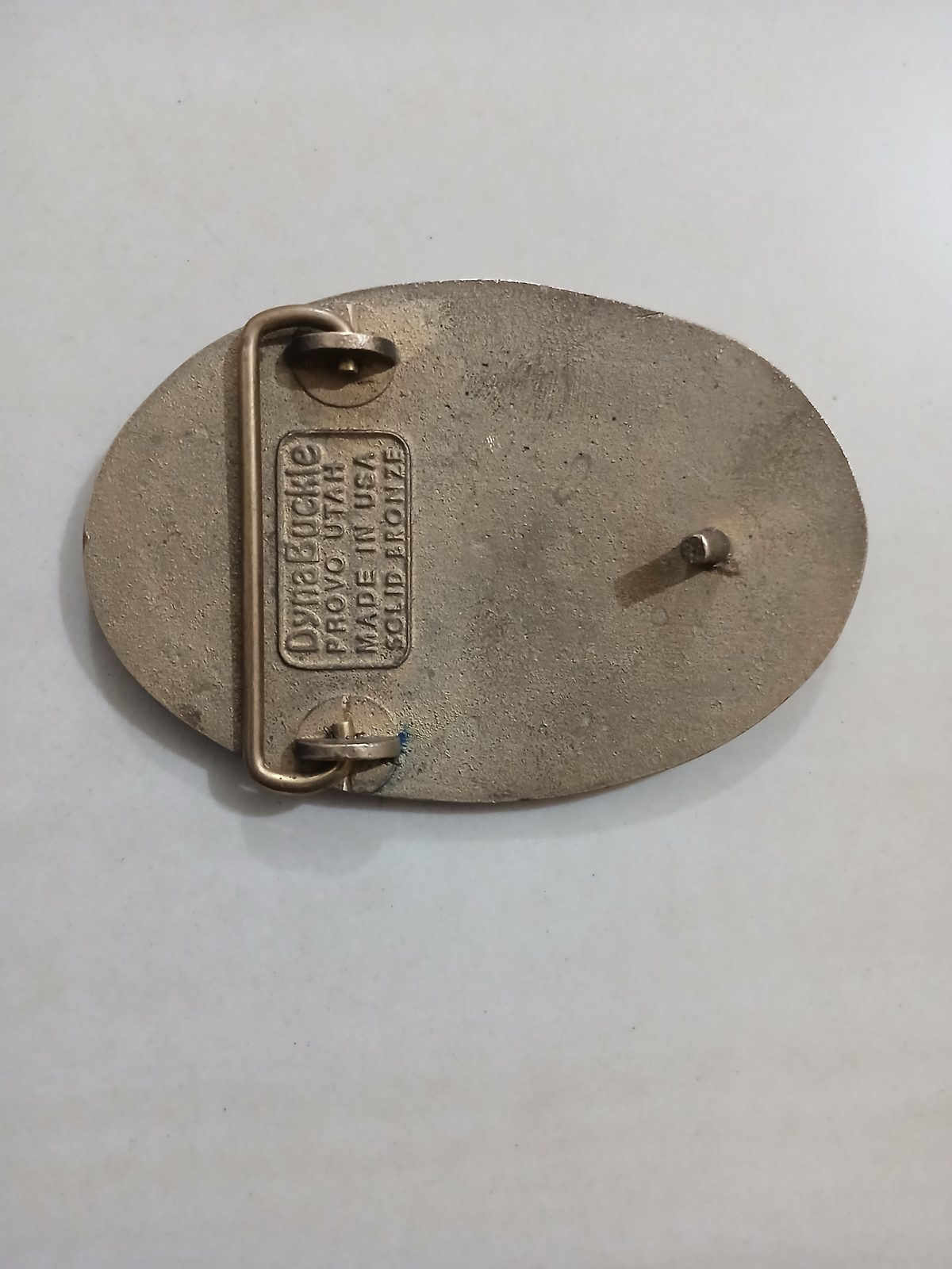 Westburne Drilling Inc Vintage Belt Buckle – Back view Westburne Drilling Inc vintage belt buckle – back view