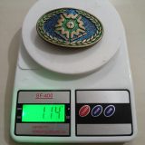 Westburne Drilling Inc vintage belt buckle – on scale showing weight