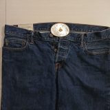 Western Silver Engraved vintage belt buckle – worn on belt with jeans