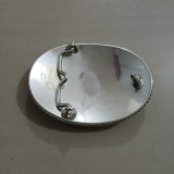 Western Silver Engraved vintage belt buckle – back view
