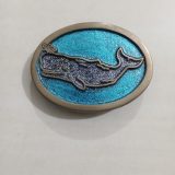 Whale vintage belt buckle – front view