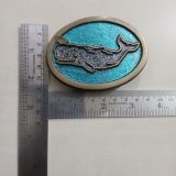 Whale vintage belt buckle – with ruler for size