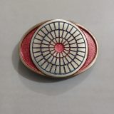 Wheel Pattern vintage belt buckle – front view