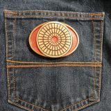 Wheel Pattern vintage belt buckle – on jeans back pocket