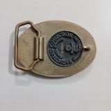 Wheel Pattern vintage belt buckle – back view