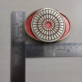 Wheel Pattern vintage belt buckle – with ruler for size